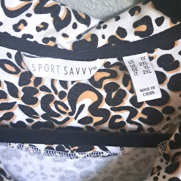 Leopard Print Athletic Dress | 1X - Picture 5 of 6